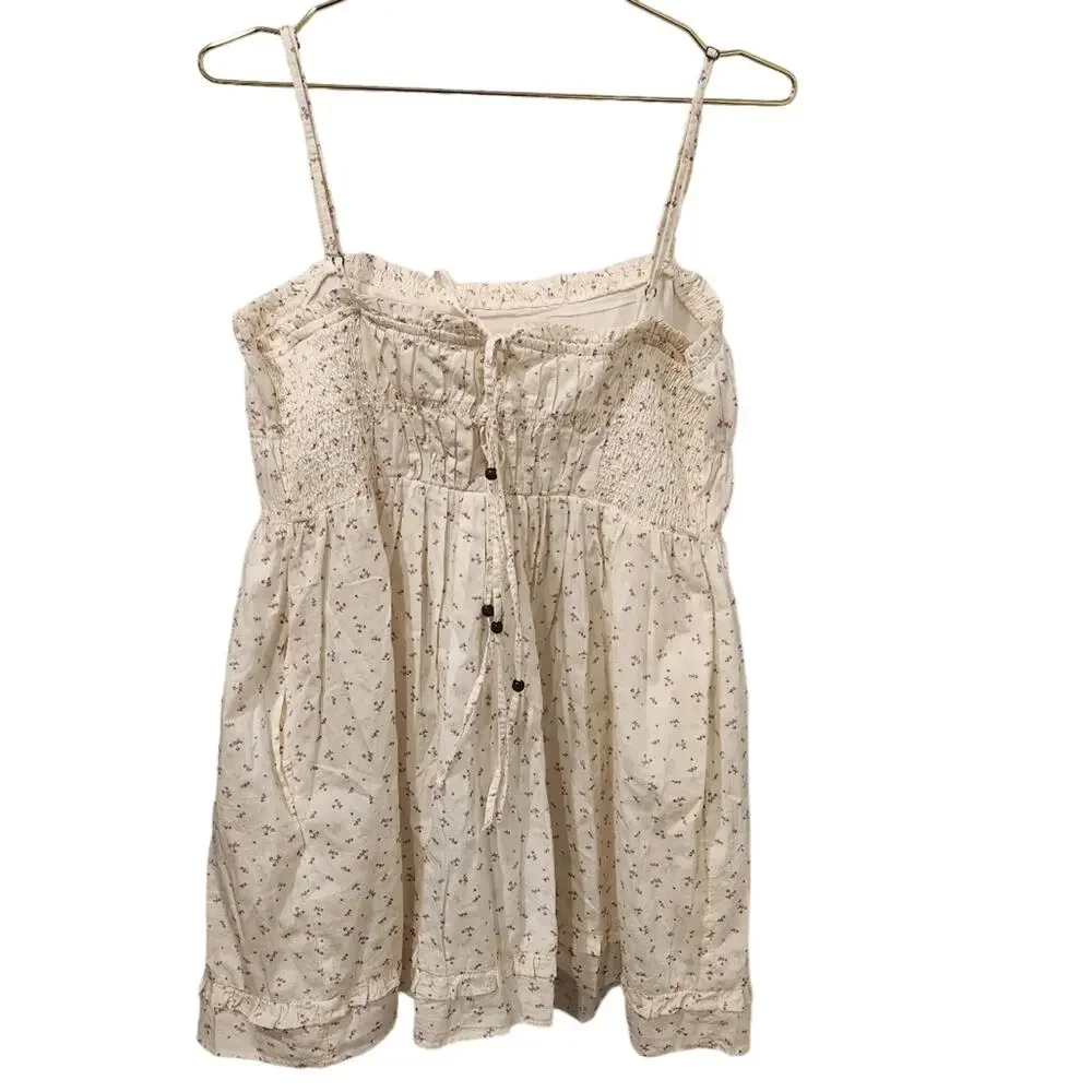 NEW Free People Gabby cotton white babydoll dress size medium - Picture 4 of 7
